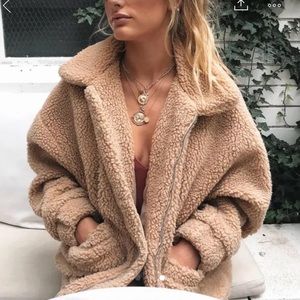 AE BRAND NEW TEDDY FAUX JACKET